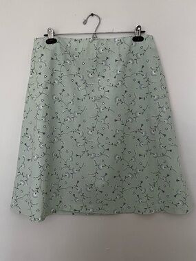 Northern Reflections Floral Linen Blend Cottagecore A-Line Skirt, Size 12
